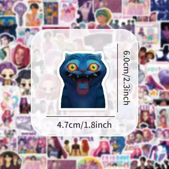 Demon Movie Hunters Stickers, (8-Packs -592 PCS Korean Idol Anime Style Stickers - Picture 4 of 6